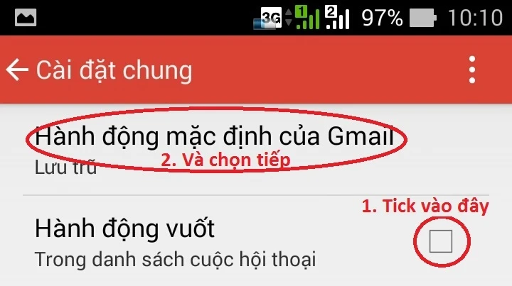 Cách xóa thư Gmail bằng thao tác “vuốt” đơn giản ảnh 3 Cách xóa thư Gmail bằng thao tác “vuốt” đơn giản ảnh 3